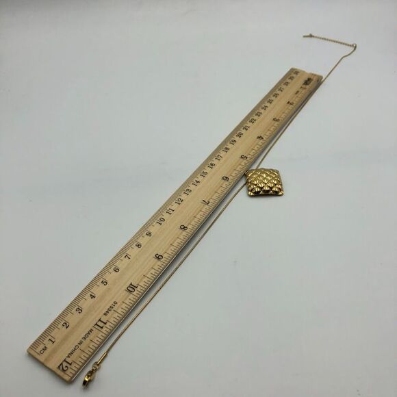 18K Gold Plated Women's Modern Texture Abstract Art Necklace Hypoallergenic - Picture 7 of 12